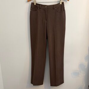 Rafaella Brown Herringbone Trousers